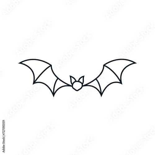 Bat icon vector. Halloween illustration sign. vampire symbol or logo.