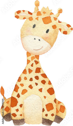 Cute Watercolor Giraffe