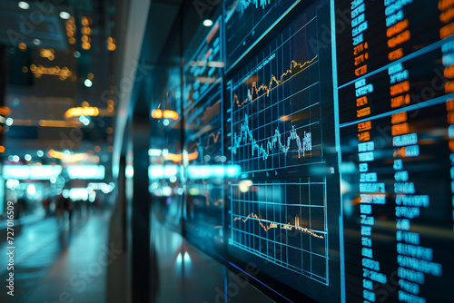 Stock Market Exchange Data on Screens
