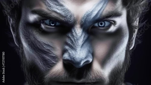 werewolf man, wolf and man, mythological character, Generative AI photo