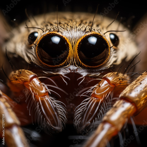 Close up shot of a spider