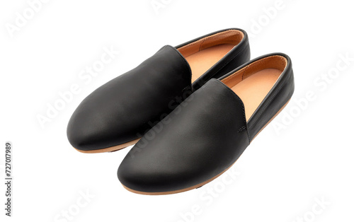 Almas slipons black, Black boots, Black shoes Isolated on transparent background.