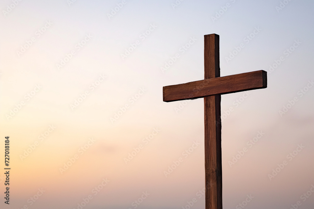 Christian Cross Silhouette at Dawn Christian Cross Silhouette at Dawn