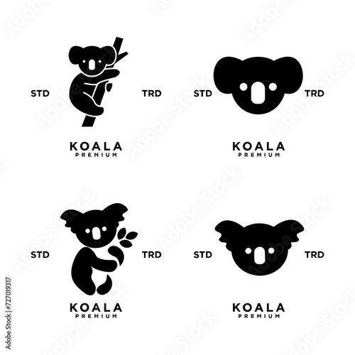 koala logo icon design template vector with modern illustration concept style 