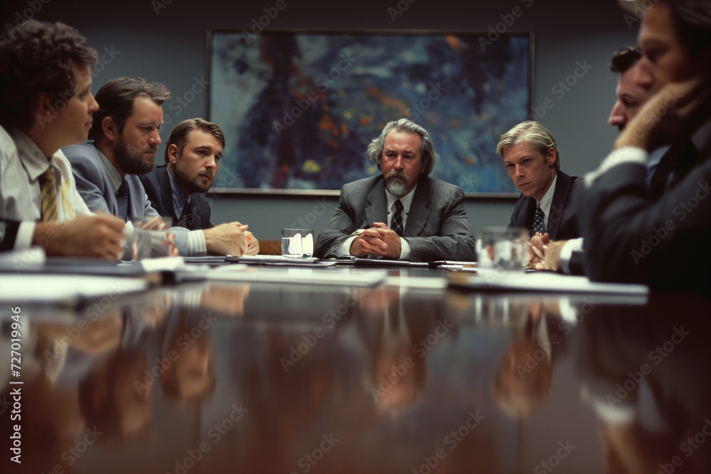 Fototapeta premium people in business attire meet around a table