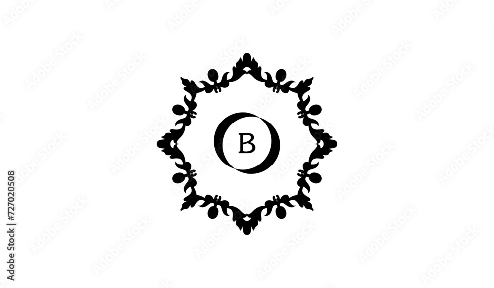 Luxury Moon Circle Retro Alphabetical Logo Luxury Moon Circle Retro Alphabetical Logo