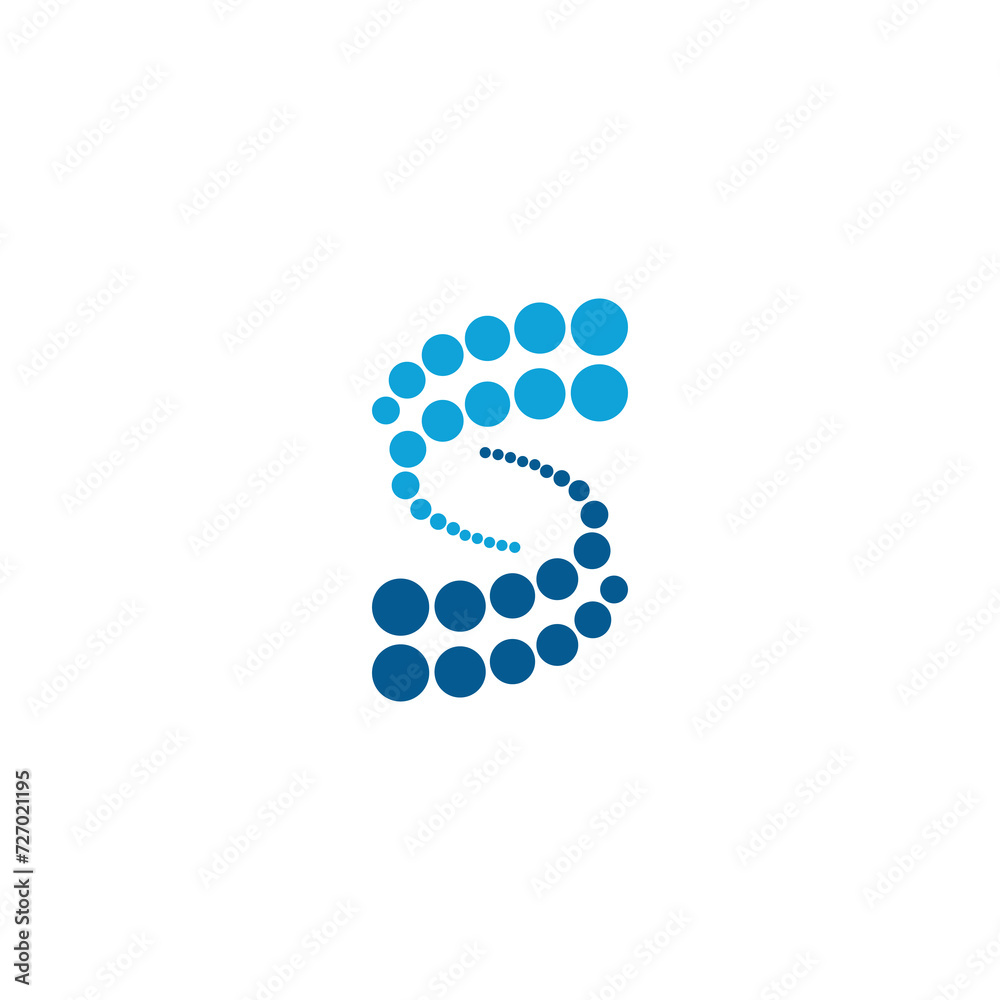 letter s logo design graphic template