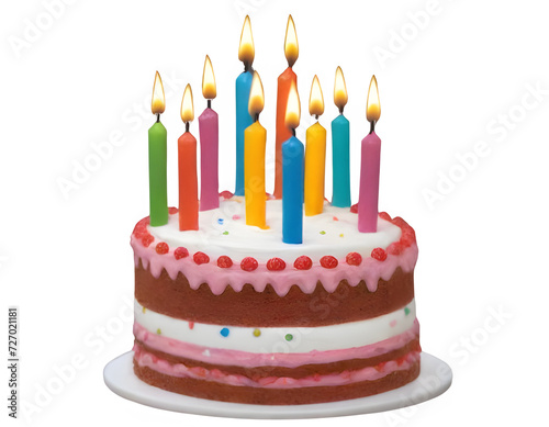birthday cake with candles illustration
