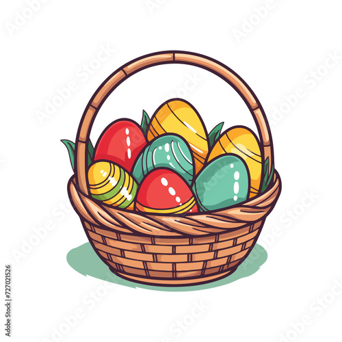 Cartoon Easter egg basket