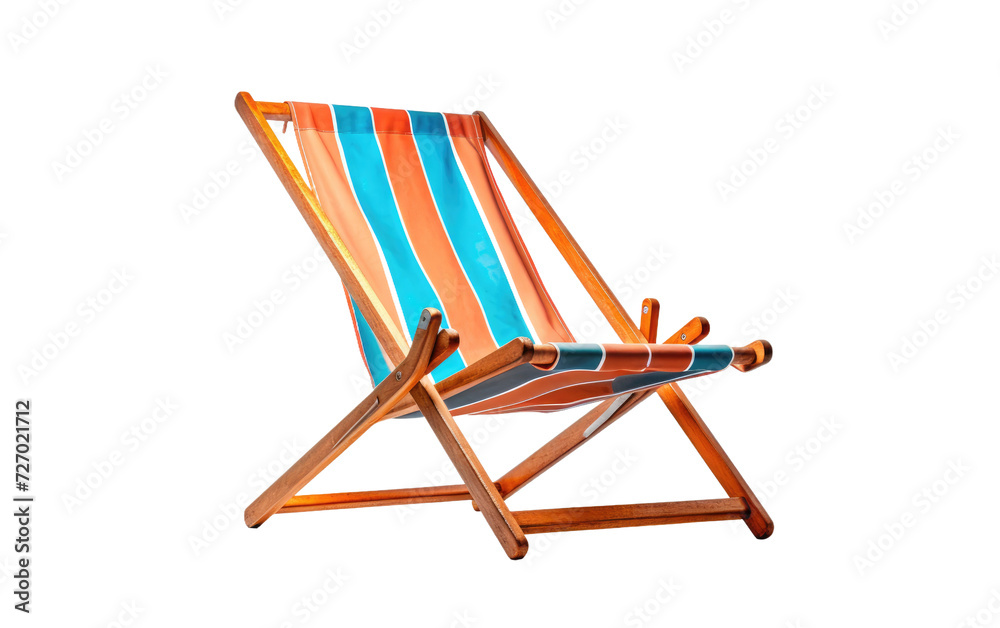 Beach Lounge Chair, Beach Chair Isolated on transparent background.