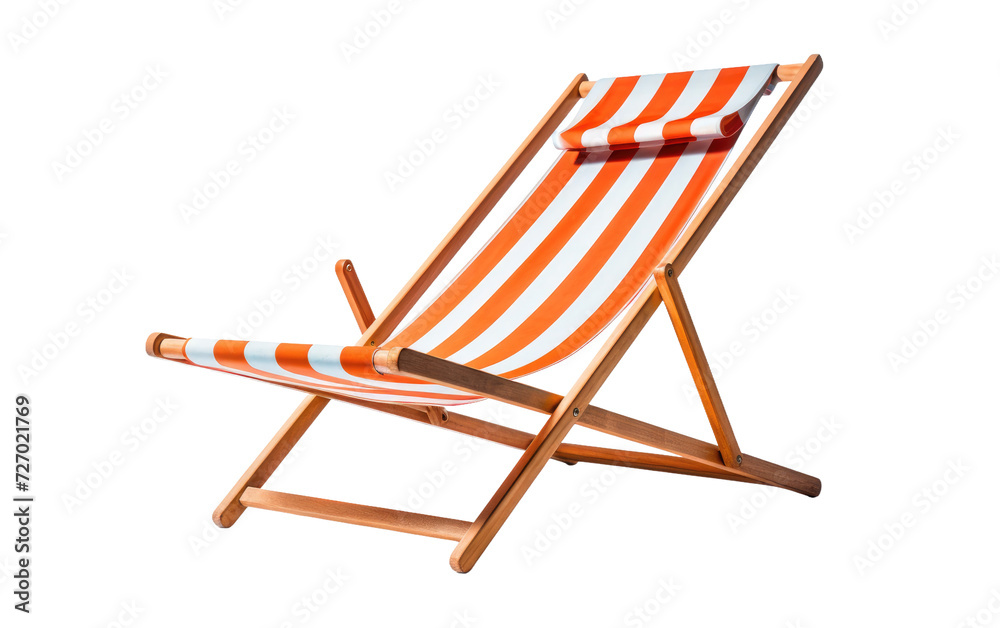 Beach Lounge Chair, Beach Chair Isolated on transparent background.