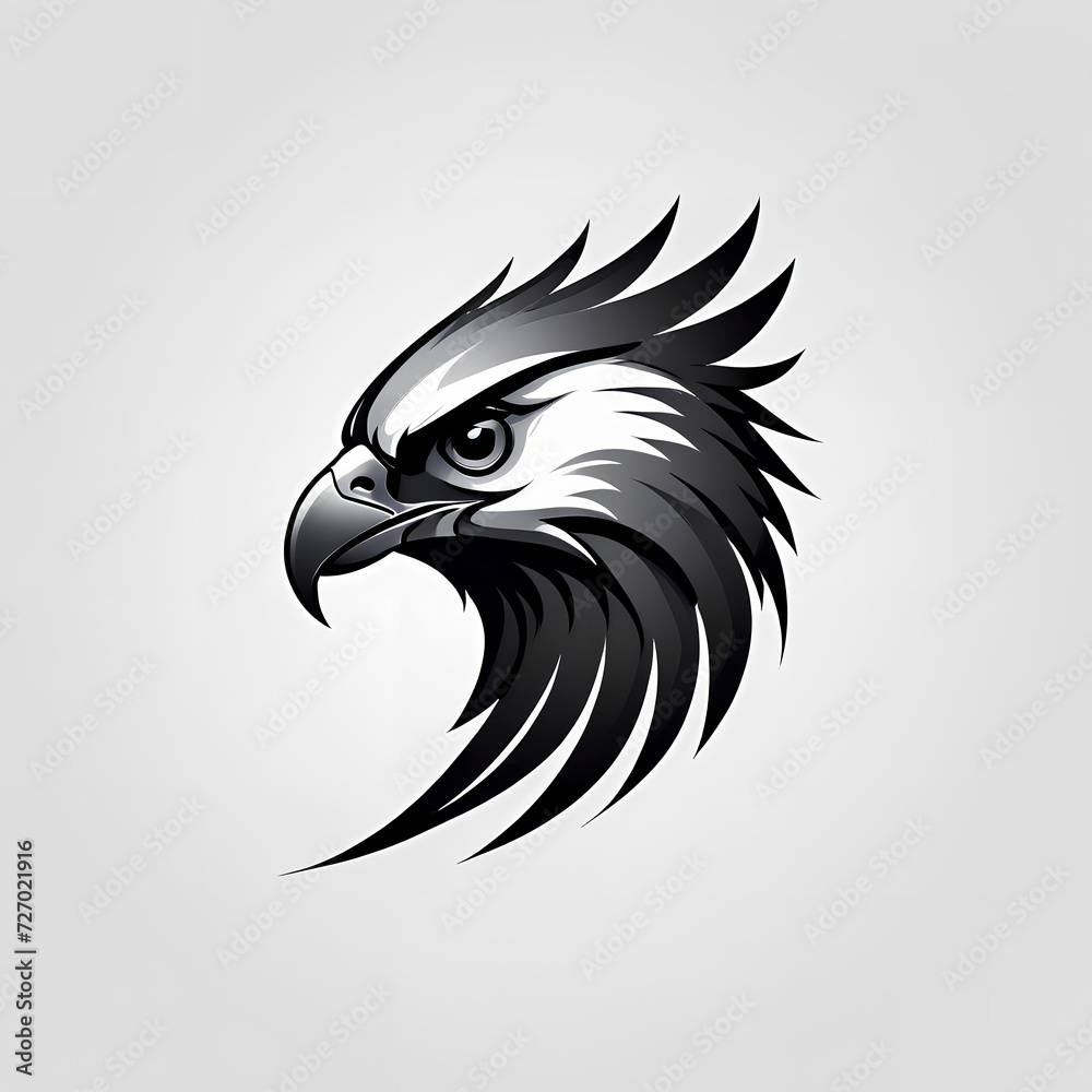 Obraz premium logo black falcon head