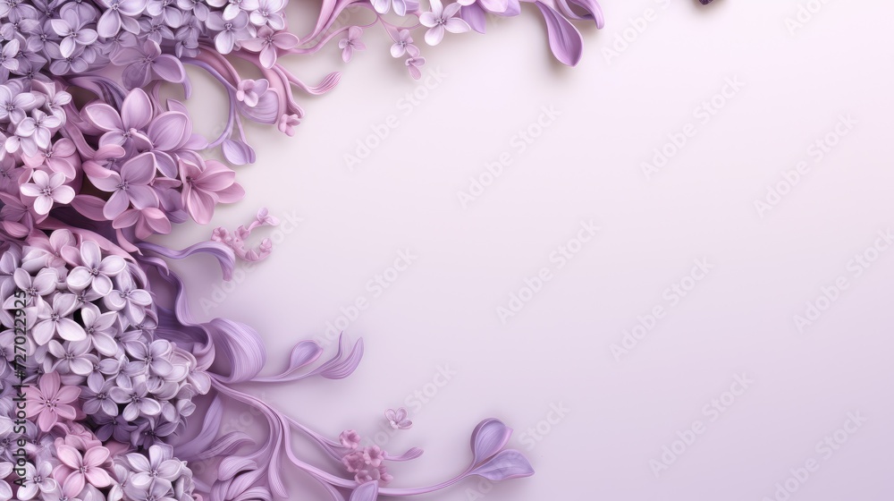 Beautiful delicate background of lilac flowers. Small lilac-colored flowers. A festive spring card. An invitation to a wedding. Beautiful delicate background of lilac flowers. Small lilac-colored flowers. A festive spring card. An invitation to a wedding.