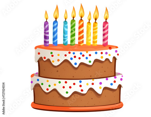 birthday cake with candles clipart