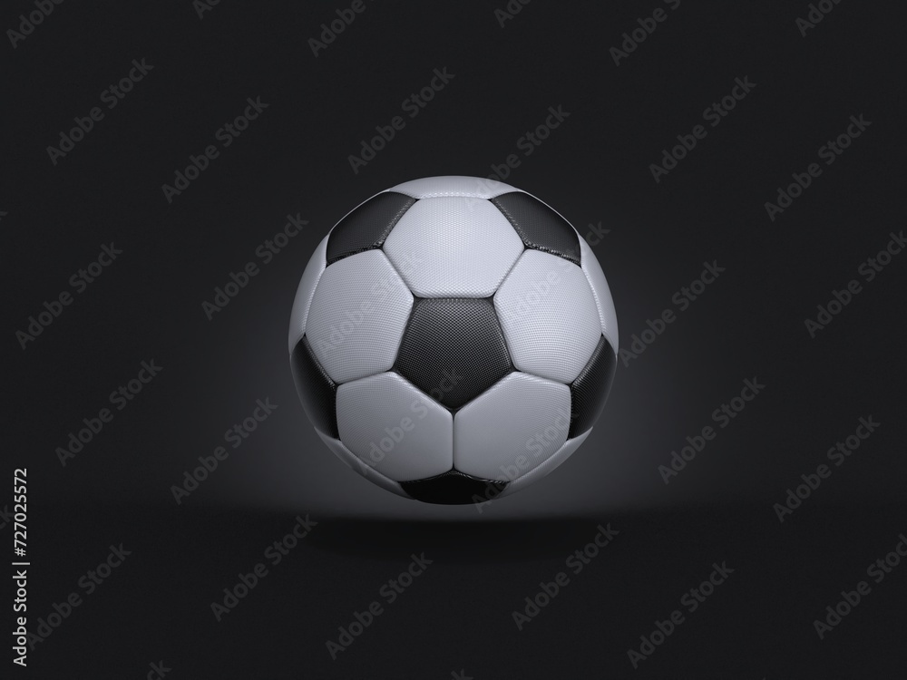 Naklejka premium Sport background Soccer ball 3D