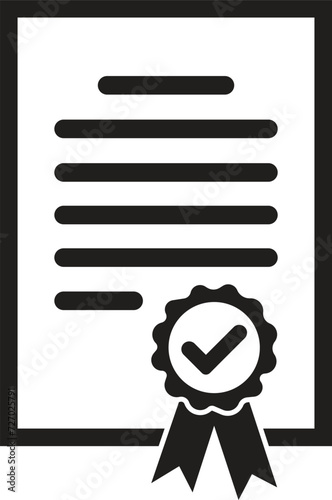 certificate icon vector illustration, achievement icon