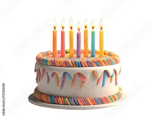 birthday cake with candles illustration