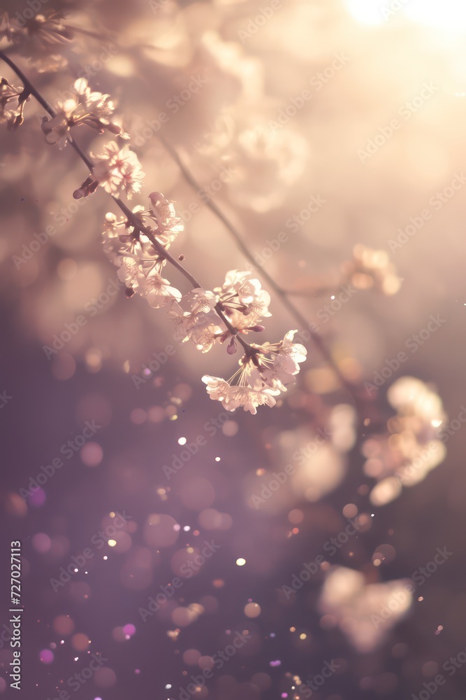 Realistic illustration of Japanese Sakura blossom. Macro photography of Japanese cherry tree Realistic illustration of Japanese Sakura blossom. Macro photography of Japanese cherry tree