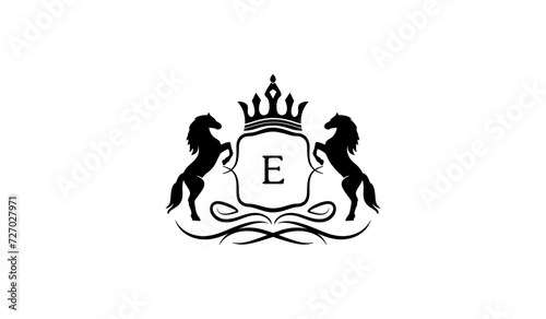 Luxury Alphabetical Lion Retro Logo