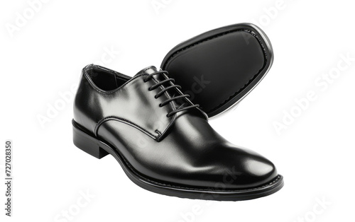 chunky formal shoes-black Isolated on transparent background. © Sehar