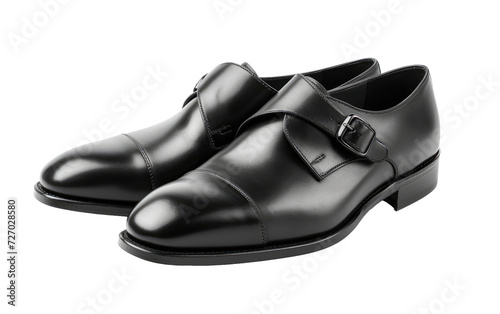 Classic double monks-black Isolated on transparent background.