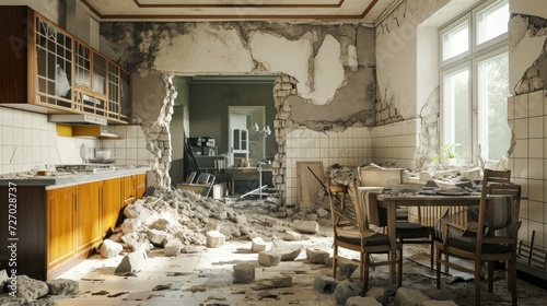 Apartment demolition not renovated, room before renovation © Ruslan Gilmanshin