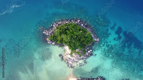 Aerial view of Island Near Tioman Island in Malaysia photo
