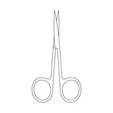 Hand drawn Kids drawing Cartoon Vector illustration dissection scissors Isolated in doodle style
