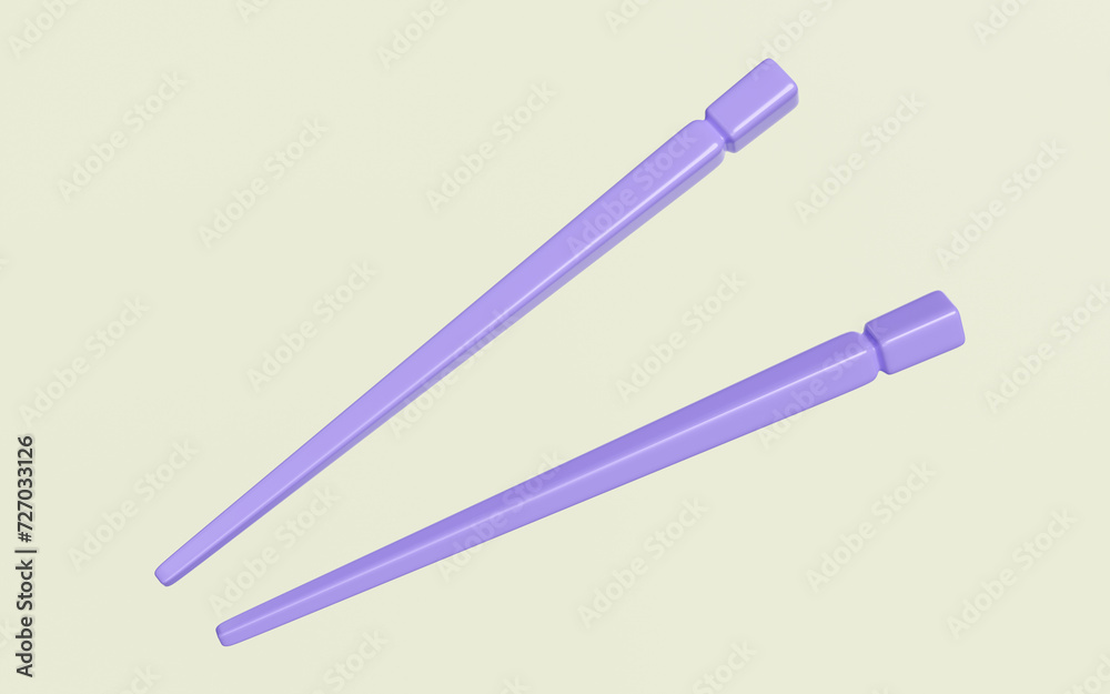 3d chopstick chinese or chopstick japanese isolated. 3d render illustration 3d chopstick chinese or chopstick japanese isolated. 3d render illustration