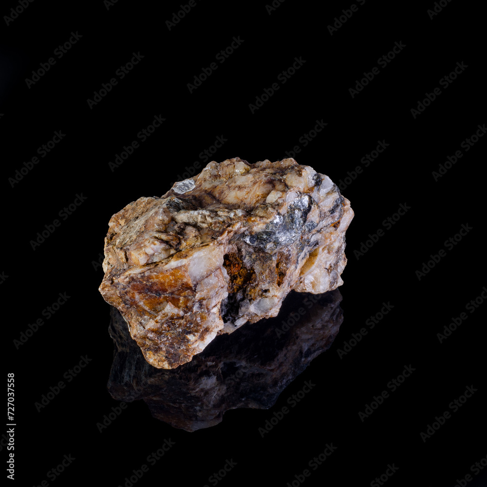 Beautiful mineral stone on a black background Beautiful mineral stone on a black background