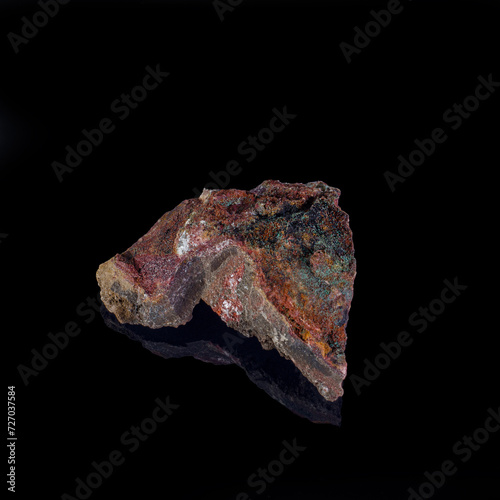 Beautiful mineral stone on a black background