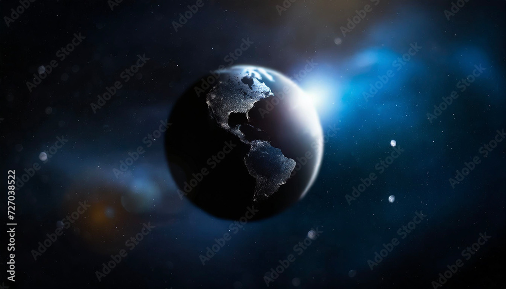 Obraz premium 宇宙 地球 夜明け earth Generative AI