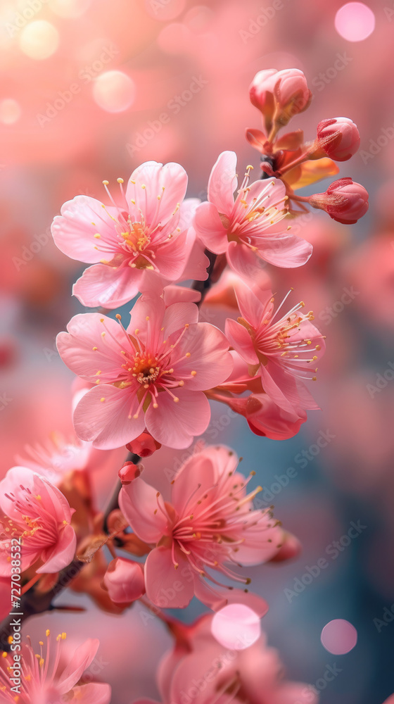Cherry Blossoms: beautiful spring bokeh wallpaper in pink Cherry Blossoms: beautiful spring bokeh wallpaper in pink