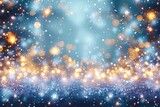 Enchanting Christmas Background Featuring Shiny Glitter, Abstract Magic, and Mesmerizing Bokeh with Radiant Light Effects. Made with Generative AI Technology