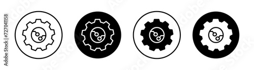 ETL flat line icon set. ETL Thin line illustration vector