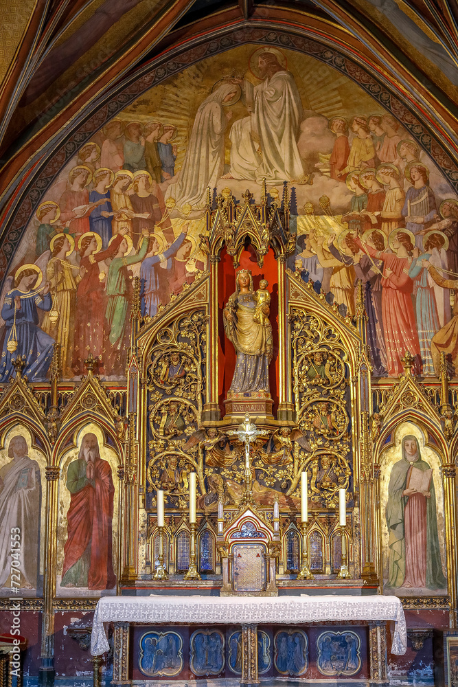 Saint-Germain-l'Auxerrois catholic church, Paris, France. Virgin Mary's chapel