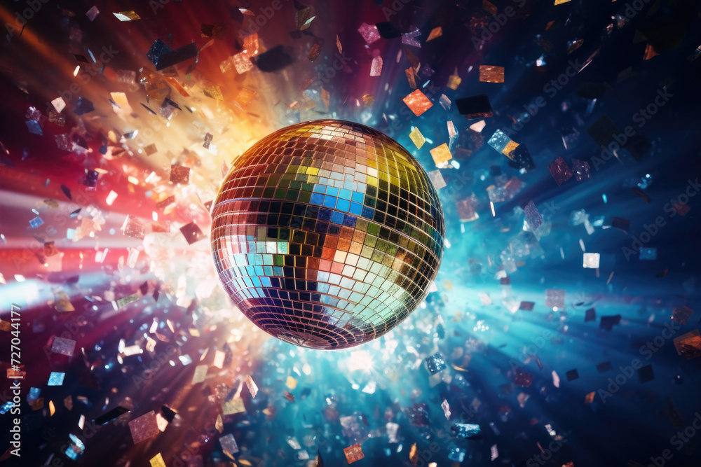 Fototapeta premium Disco ball in a night club