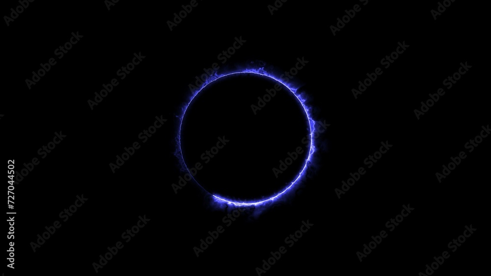Circle neon light loading blue color illustration. On the black background uploading icon 4k illustration. Circle neon light loading blue color illustration. On the black background uploading icon 4k illustration.