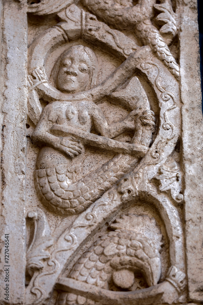 Bitonto cathedral, Puglia, Italy. Reliefs