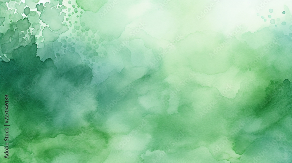 Fototapeta premium Abstract green watercolor background.Hand painted watercolor. Generative AI