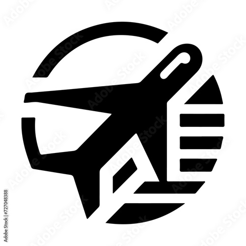 minimal Airlines logo with creative shape icon, flat symbol 