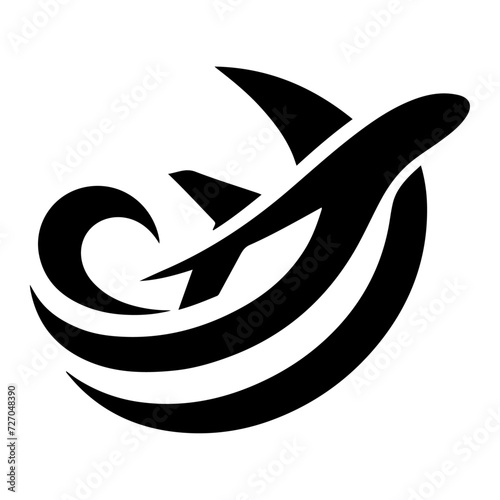 minimal Airlines logo with creative shape icon, flat symbol 