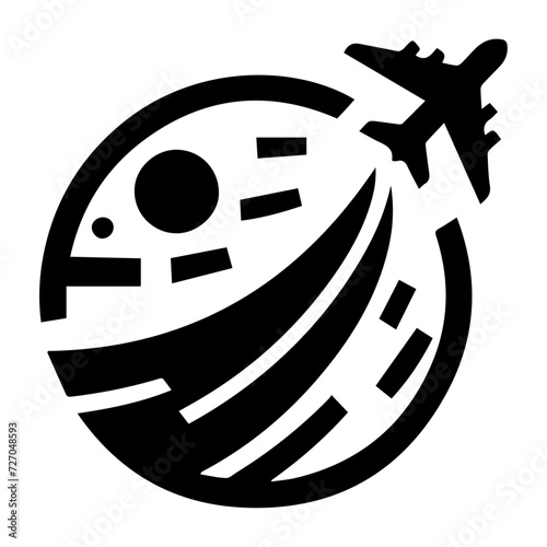 minimal Airlines logo with creative shape icon, flat symbol 