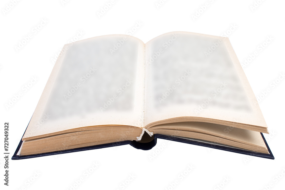 Obraz premium Open book isolated on white background. Copy space for text.