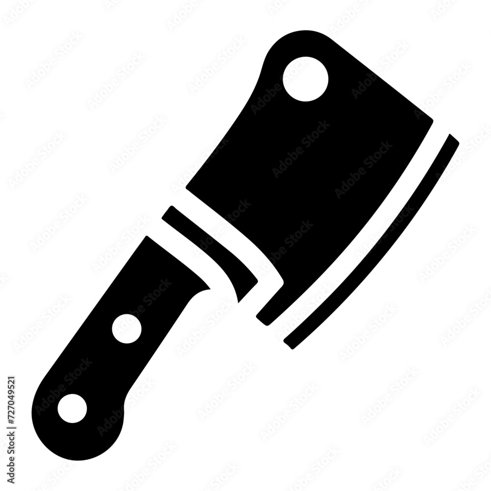 minimal chines Meat cleaver knife icon vector silhouette minimal chines Meat cleaver knife icon vector silhouette