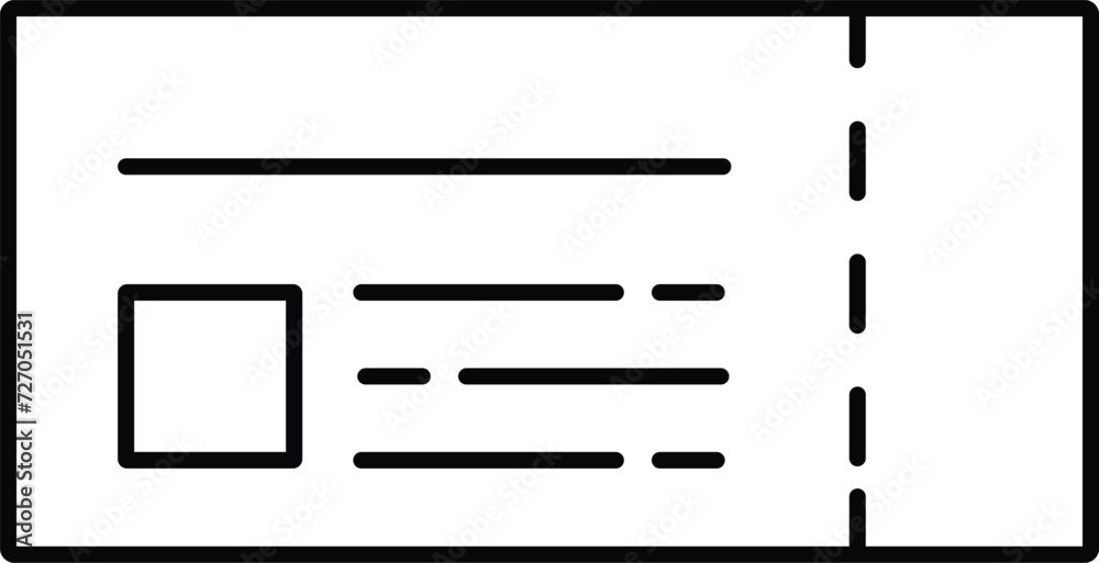 Rounded filled Editable stroke Boarding Pass Icon Rounded filled Editable stroke Boarding Pass Icon