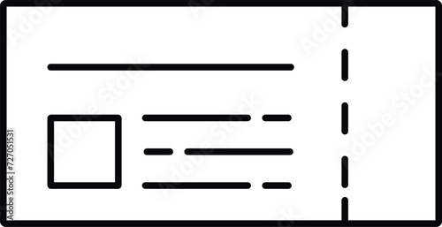 Rounded filled Editable stroke Boarding Pass Icon