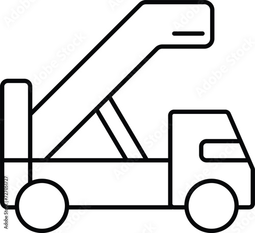 Rounded filled Editable stroke Stair Truck Icon