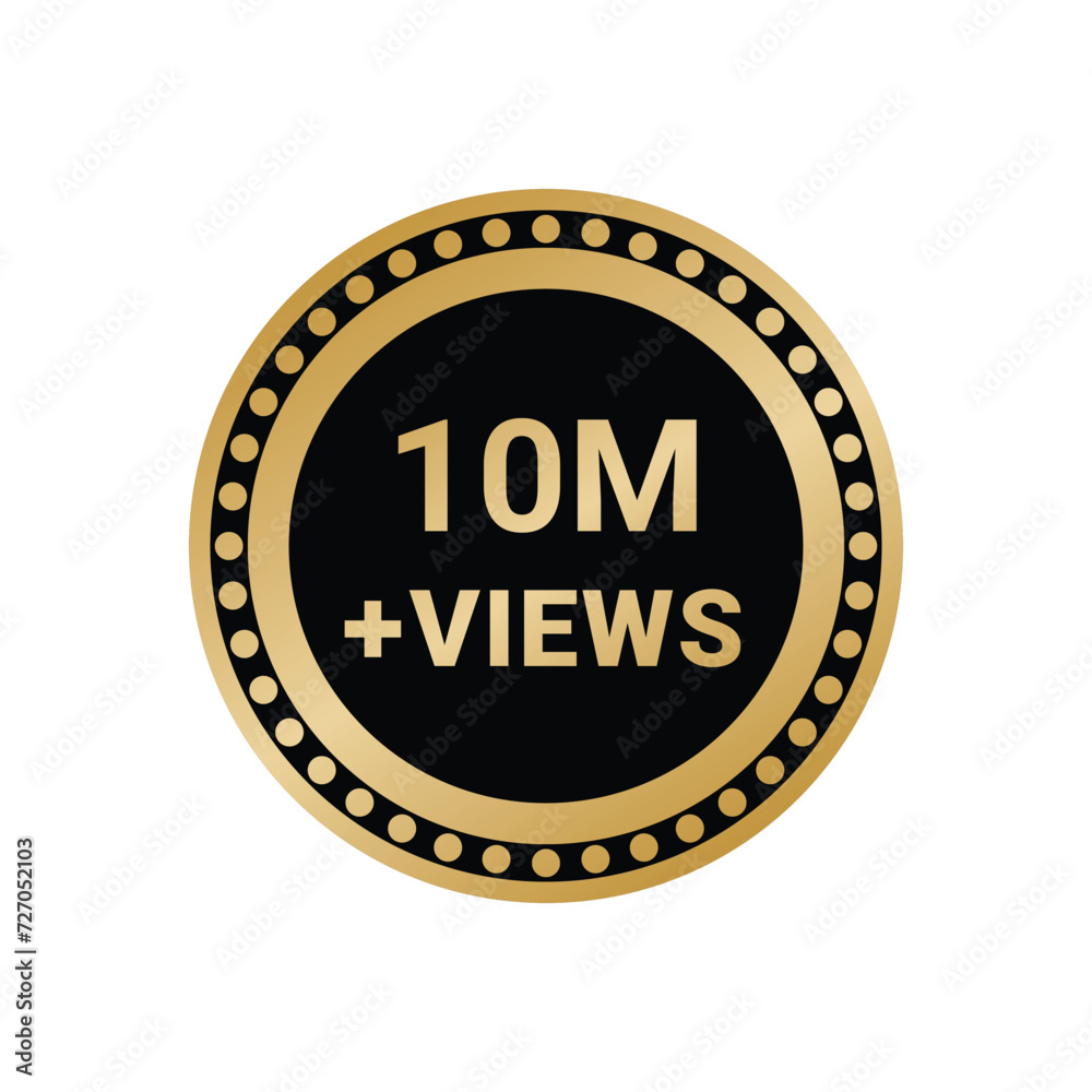 10 Million+ Views Vectors