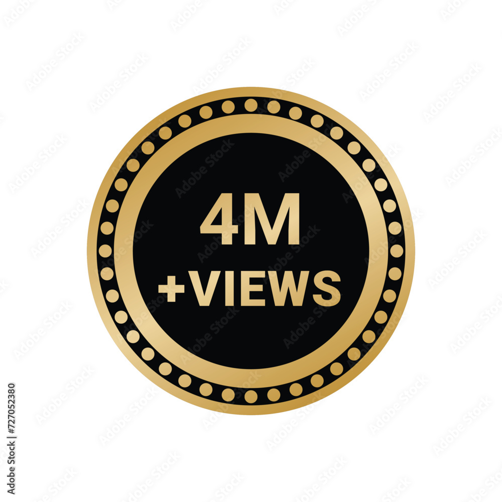 4 Million+ Views Vectors
